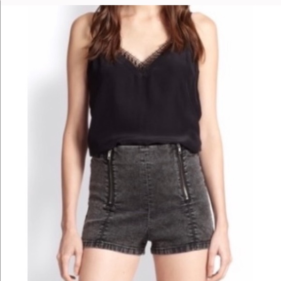 Kooples grey high waist zipper shorts - Picture 2 of 2